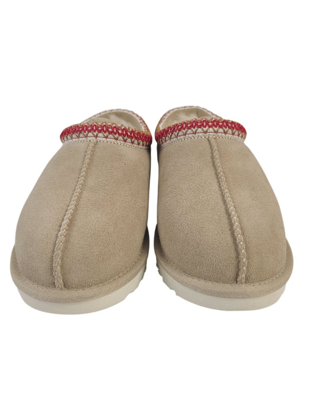 NEW UGG Tasman II Women's Suede Slippers With Sheepskin Lining Size 7 Beige - Picture 3 of 8